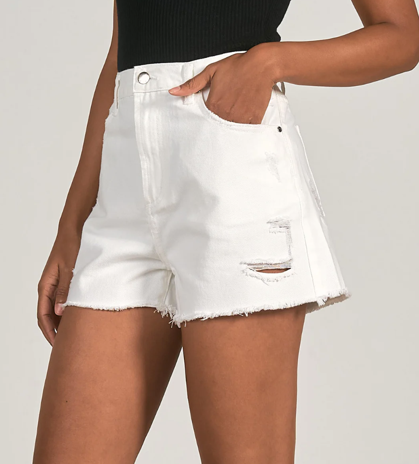 Topshop white mom shorts hot sale
